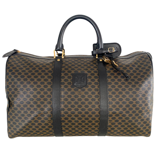 CELINE Macadam Triomphe Black Canvas Boston Travel Bag, in , Sold by HIVE PRELOVED - Handle Bags, Travel bags,