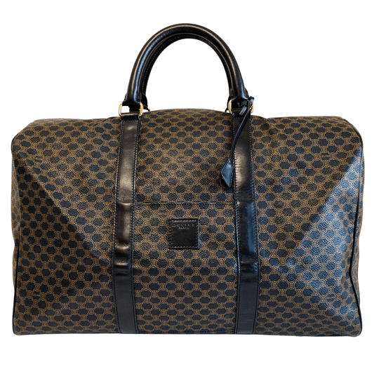 CELINE Macadam Triomphe Black Canvas Boston Travel Bag, in , Sold by HIVE PRELOVED - Travel bags, ,