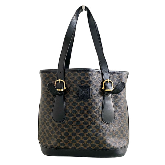 CELINE Macadam Triomphe Black Canvas Handbag, in , Sold by HIVE PRELOVED - Handle Bags, ,