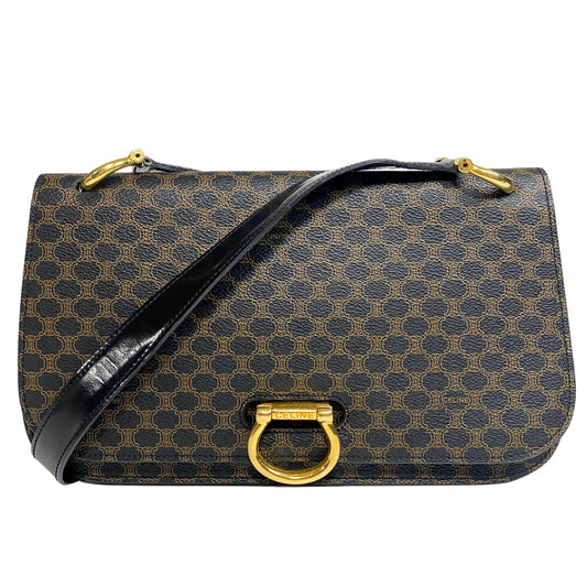 CELINE Macadam Triomphe Black Canvas Shoulder Bag, in , Sold by HIVE PRELOVED - Shoulder Bags, ,