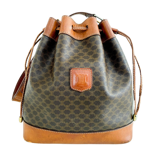 CELINE Macadam Triomphe Bucket Shoulder Bag, in , Sold by HIVE PRELOVED - Bucket bags, Shoulder Bags,