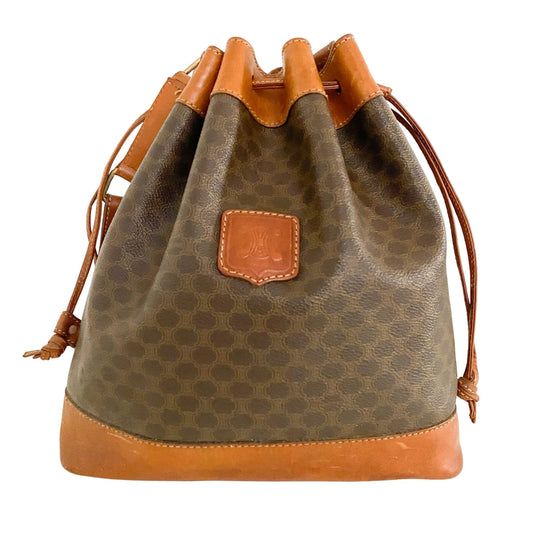 CELINE Macadam Triomphe Bucket Shoulder Bag, in , Sold by HIVE PRELOVED - Shoulder Bags, ,