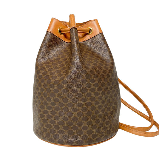 CELINE Macadam Triomphe Canvas Drawstring Bucket Bag / Backpack, in , Sold by HIVE PRELOVED - Backpacks, ,