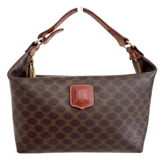 CELINE Macadam Triomphe Canvas Pochette Pouch Handbag, in , Sold by HIVE PRELOVED - Handle Bags, Mini bags,