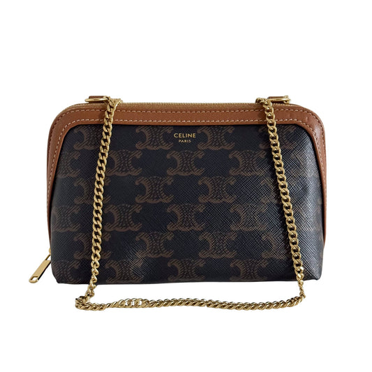 CELINE Macadam Triomphe Chain Shoulder Bag, in , Sold by HIVE PRELOVED - Shoulder Bags, ,