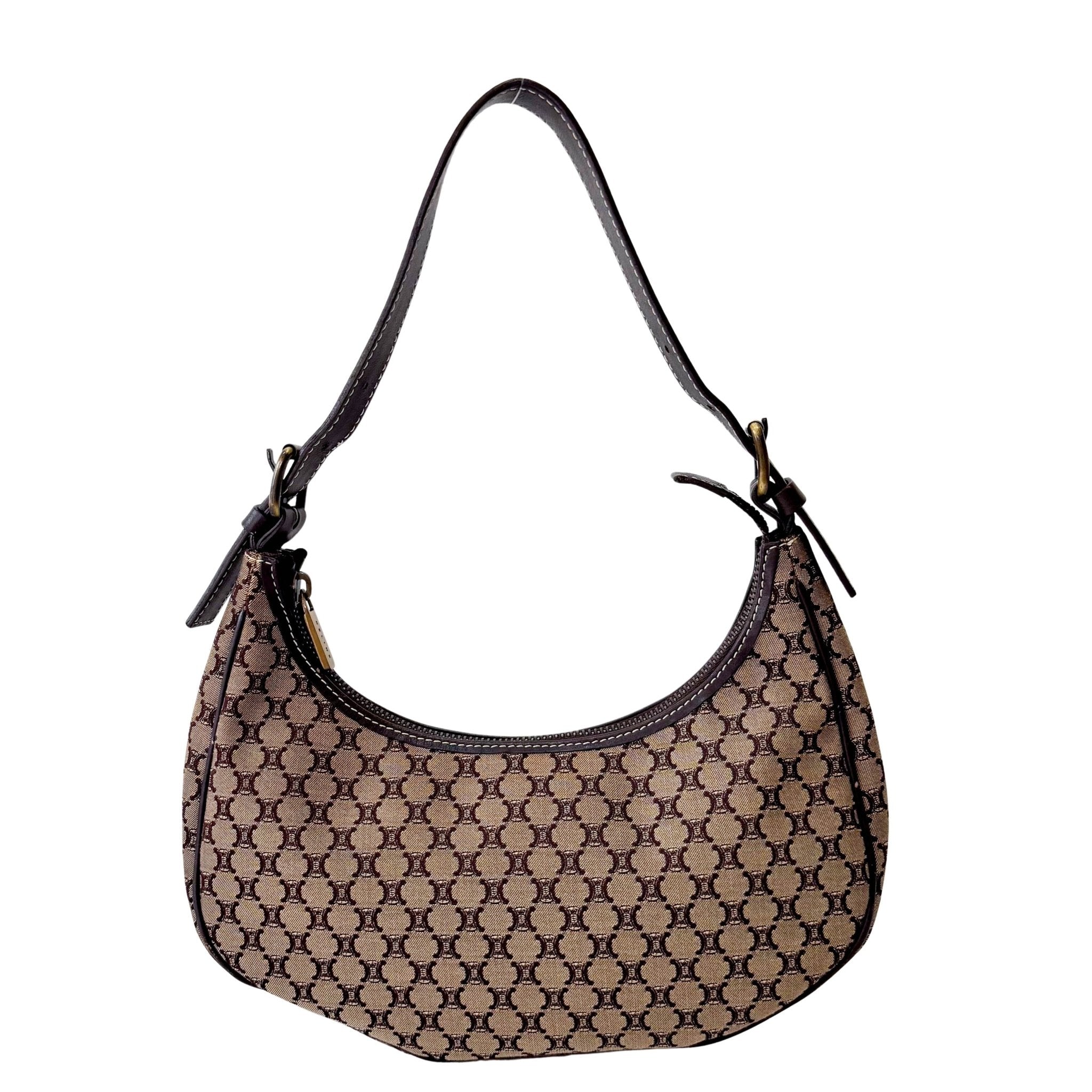 CELINE Macadam Triomphe Hobo Shoulder Bag, in , Sold by HIVE PRELOVED - Mini bags, Shoulder Bags,