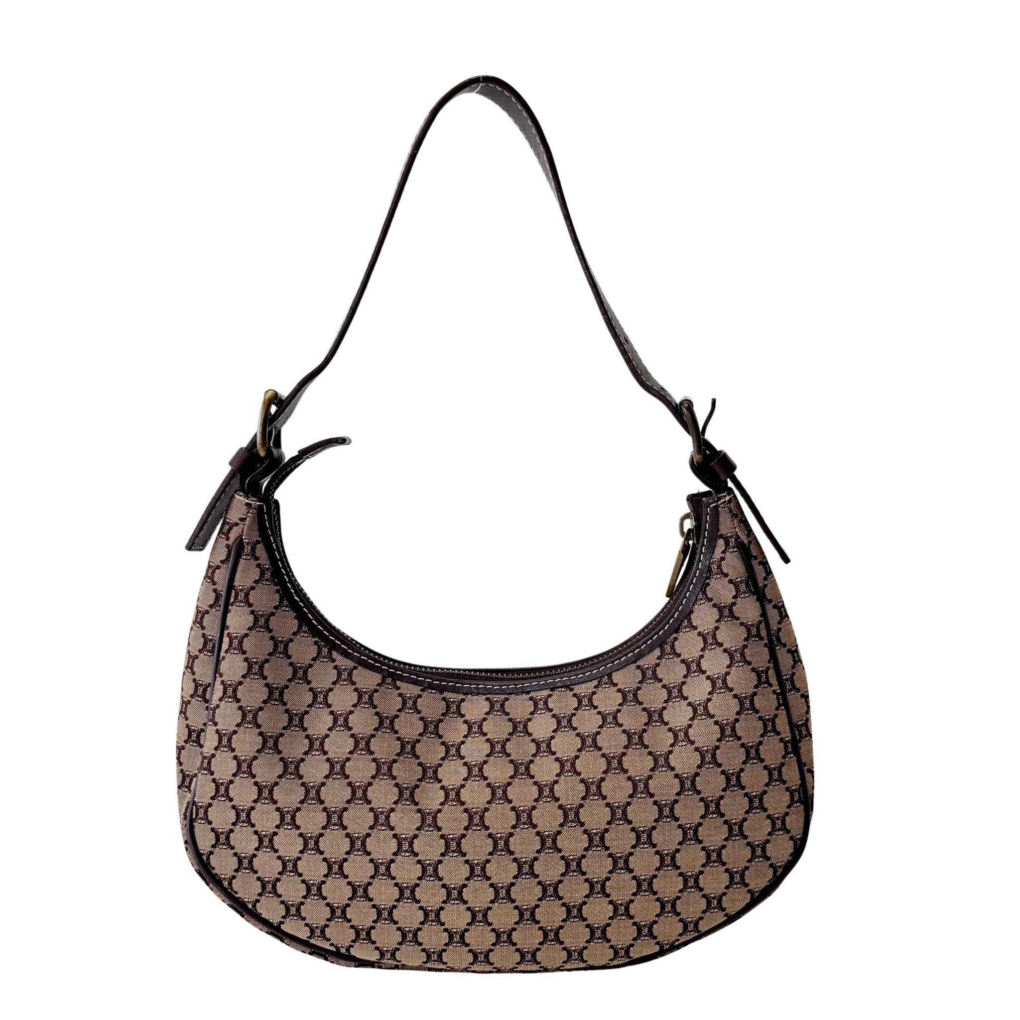 CELINE Macadam Triomphe Hobo Shoulder Bag, in , Sold by HIVE PRELOVED - Mini bags, Shoulder Bags,