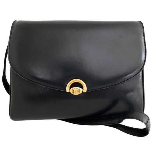 CELINE Macadam Triomphe Leather Shoulder Bag, in , Sold by HIVE PRELOVED - Crossbody bags, Shoulder Bags,
