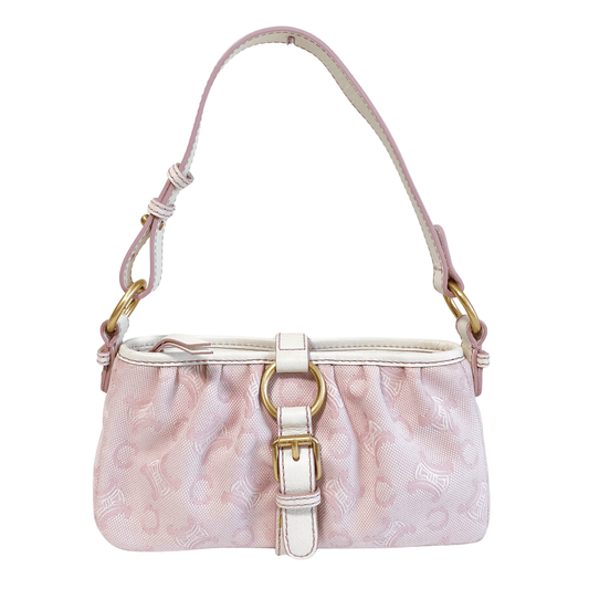 CELINE Macadam Triomphe Pink Canvas Shoulder Bag, in , Sold by HIVE PRELOVED - Shoulder Bags, ,