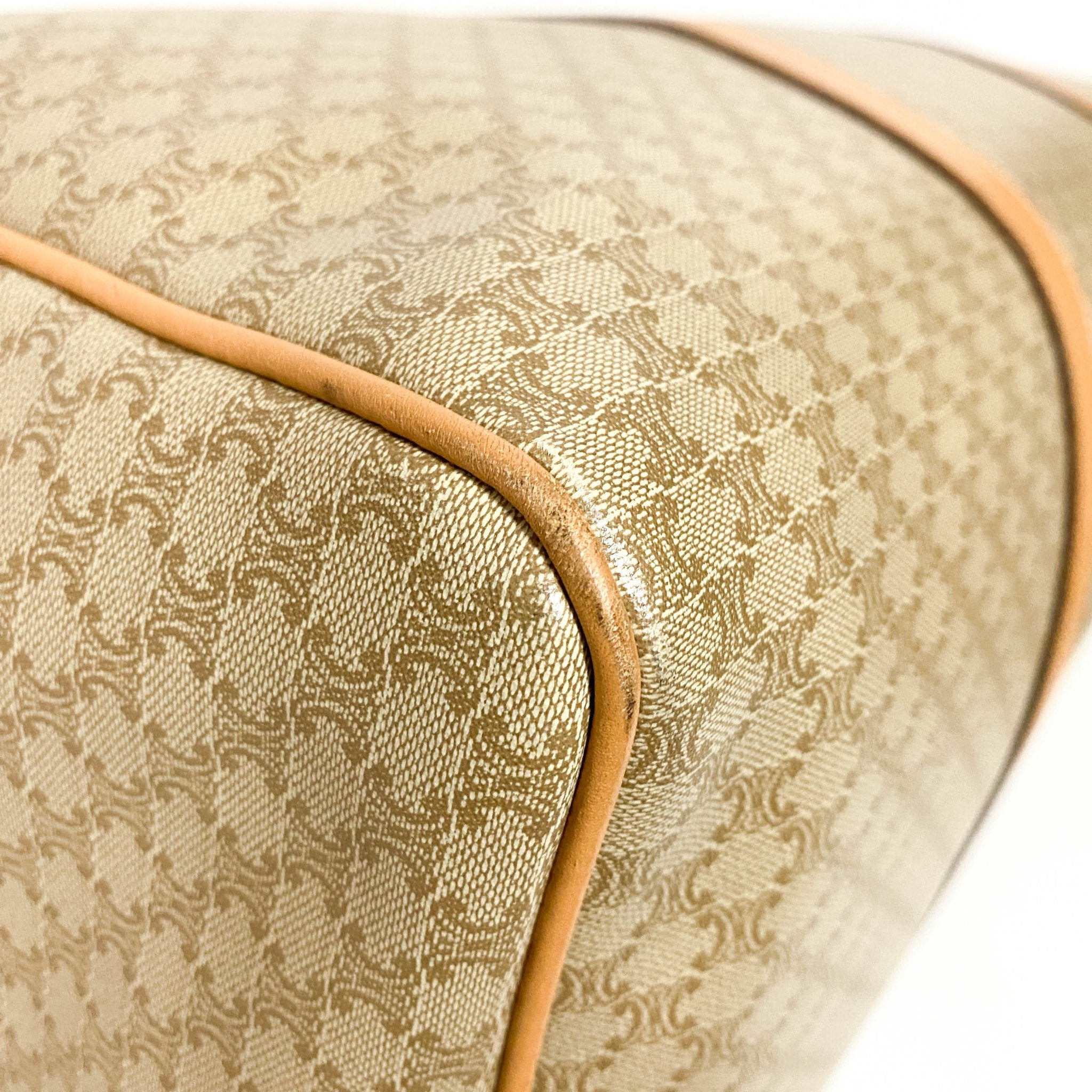CELINE Macadam Triomphe Vintage Beige Boston Bag – HIVE PRELOVED