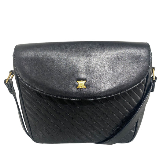 CELINE Macadam Triomphe Vintage Leather Crossbody Bag, in , Sold by HIVE PRELOVED - Shoulder Bags, ,