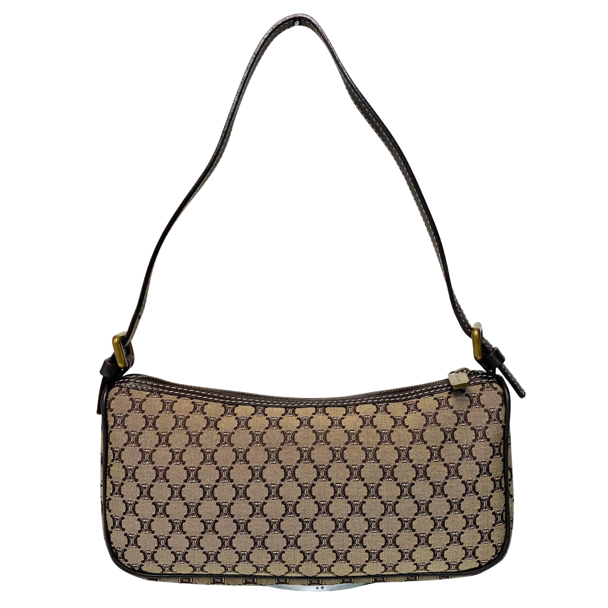 バッグ Vintage CELINE Macadam Shoulder Bag CELINE VINTAGE MACADAM SHOULDER BAG – leefluxury.com