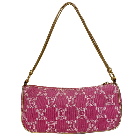 CELINE Paris Triomphe Macadam Pink Accessory Mini Pochette Pouch Bag, in , Sold by HIVE PRELOVED - Shoulder Bags, ,