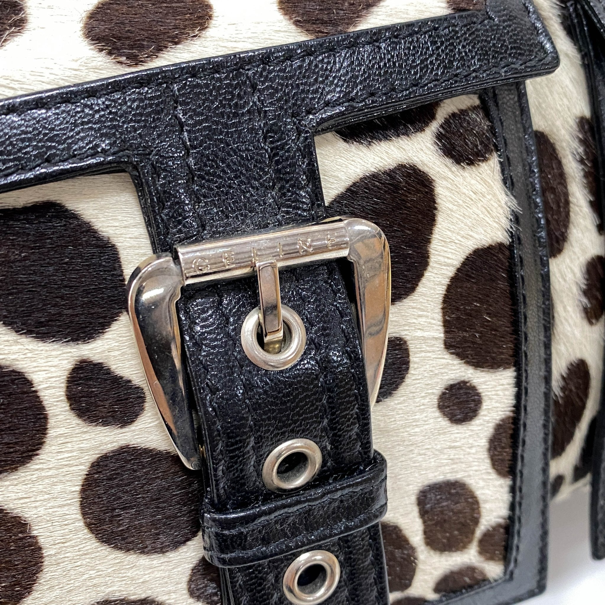 CELINE Pony Hair Animal Print Handbag, in , Sold by HIVE PRELOVED - Handle Bags, ,