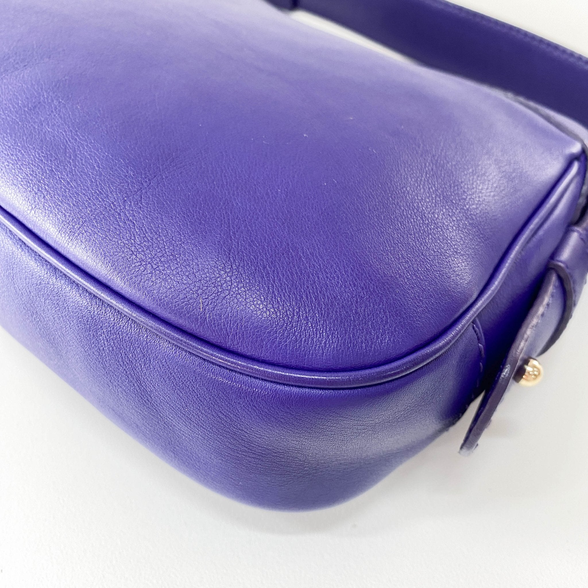 CELINE Purple Leather Triomphe Shoulder Bag, in , Sold by HIVE PRELOVED - Shoulder Bags, ,