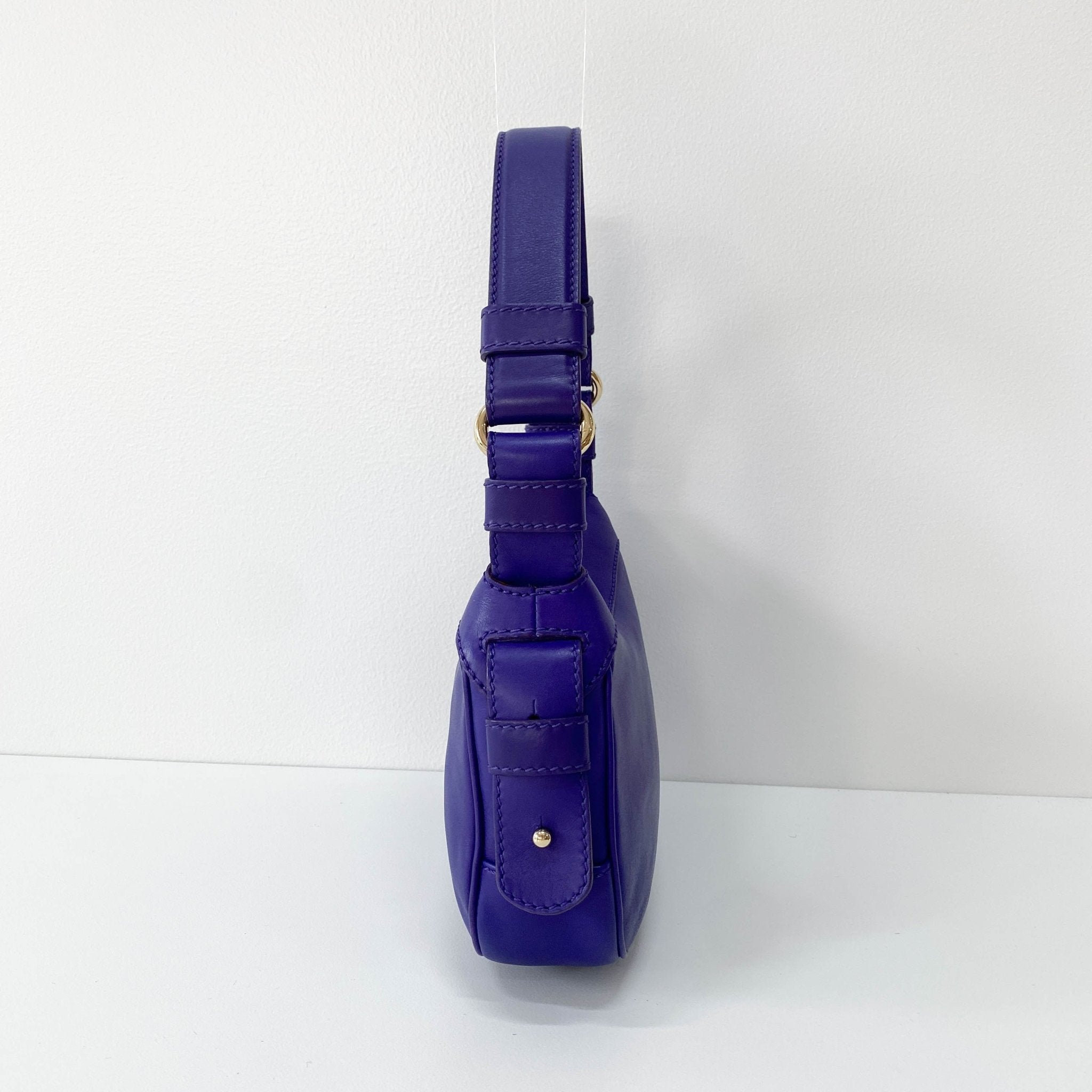 CELINE Purple Leather Triomphe Shoulder Bag, in , Sold by HIVE PRELOVED - Shoulder Bags, ,