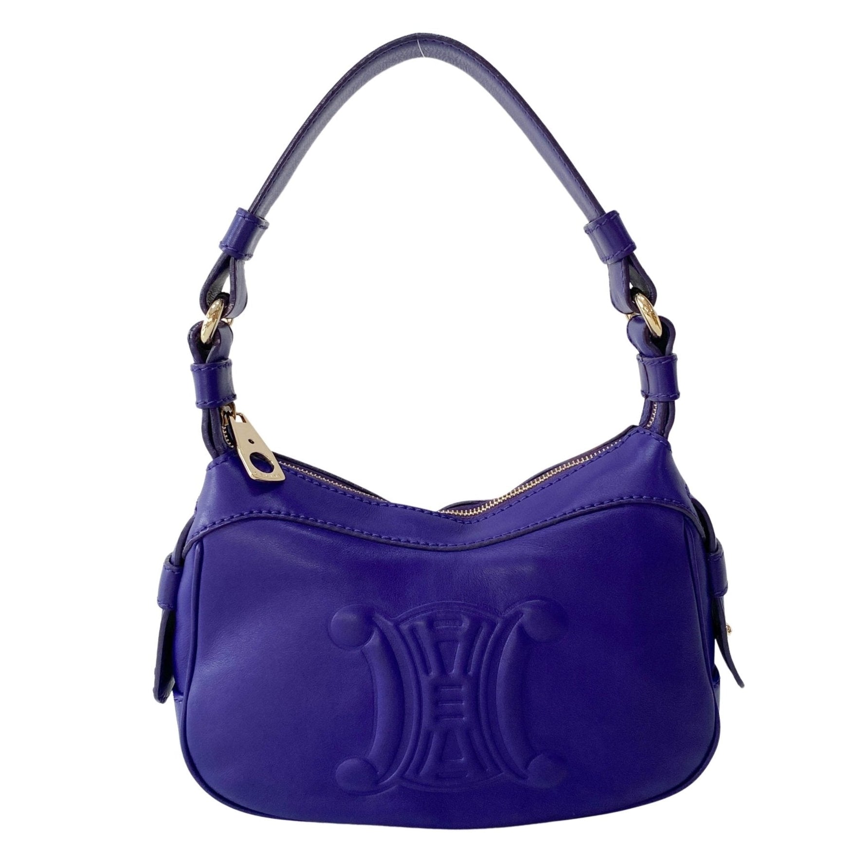 CELINE Purple Leather Triomphe Shoulder Bag, in , Sold by HIVE PRELOVED - Shoulder Bags, ,