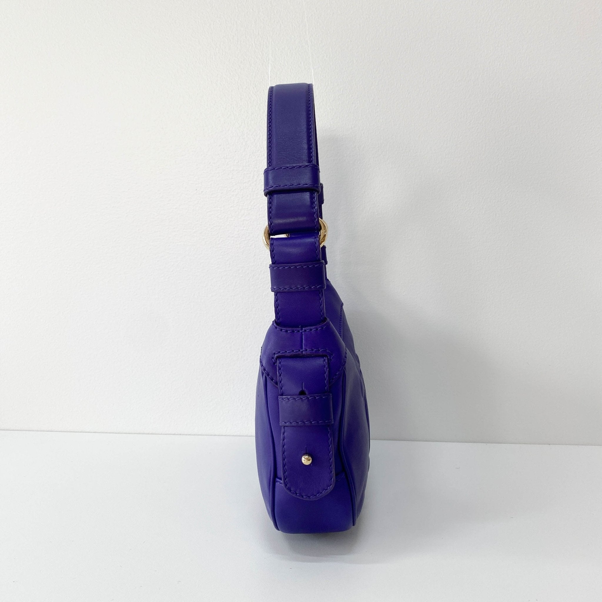 CELINE Purple Leather Triomphe Shoulder Bag, in , Sold by HIVE PRELOVED - Shoulder Bags, ,