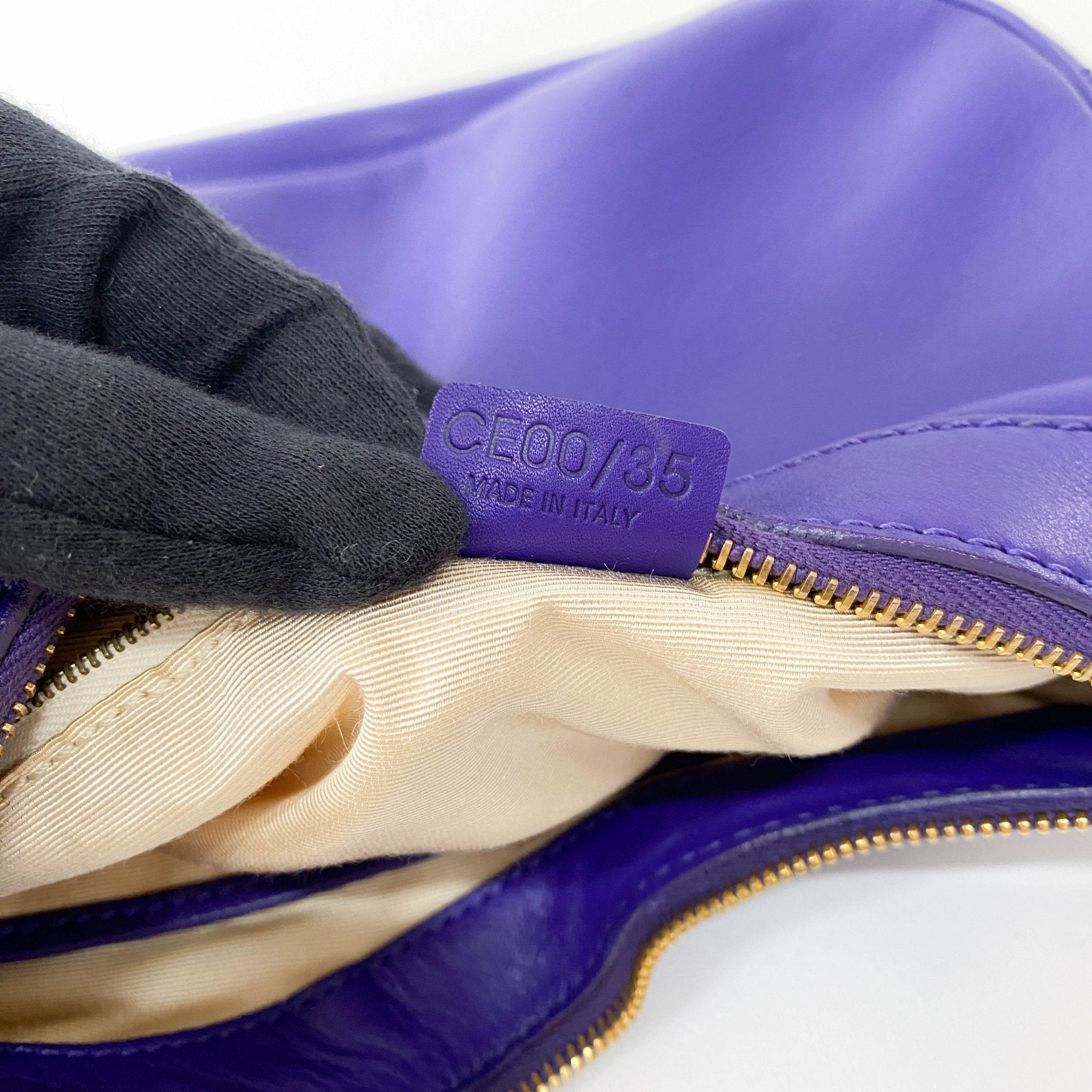 CELINE Purple Leather Triomphe Shoulder Bag, in , Sold by HIVE PRELOVED - Shoulder Bags, ,