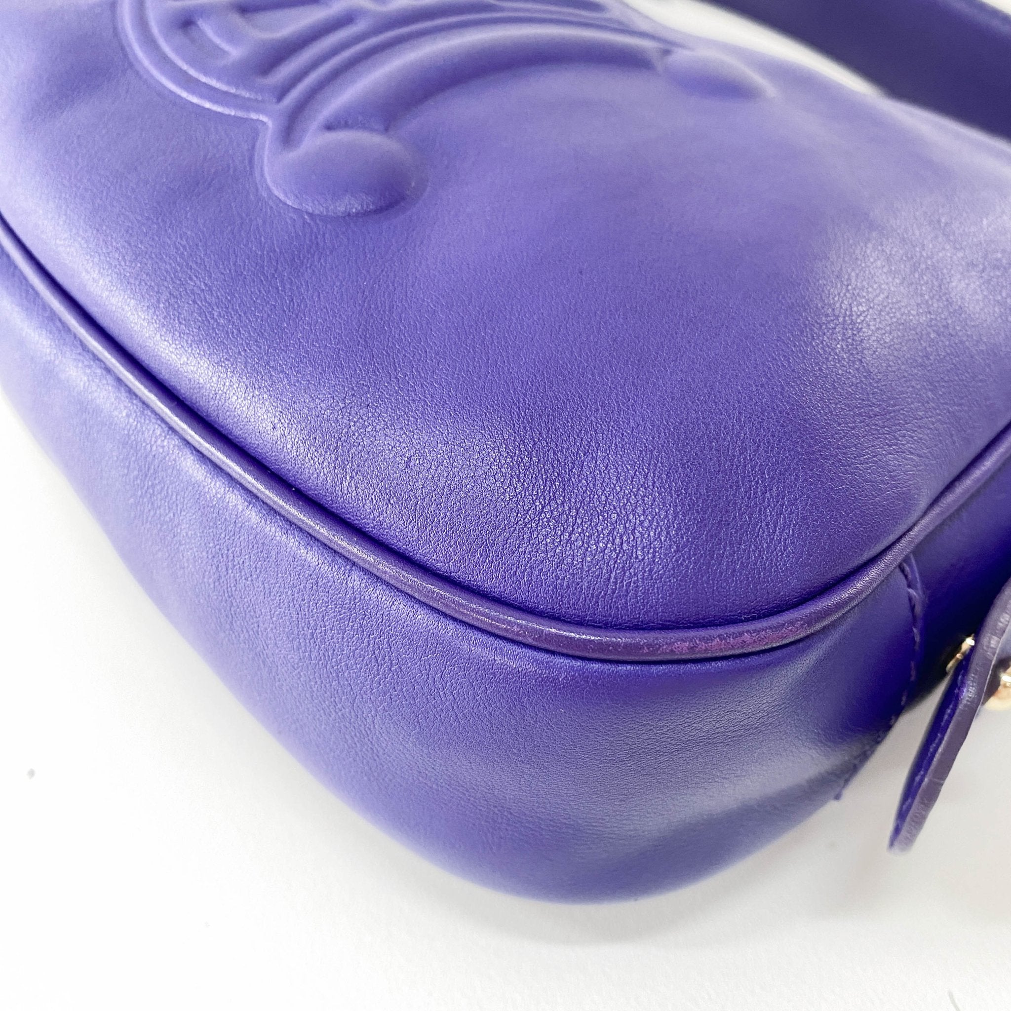 CELINE Purple Leather Triomphe Shoulder Bag, in , Sold by HIVE PRELOVED - Shoulder Bags, ,