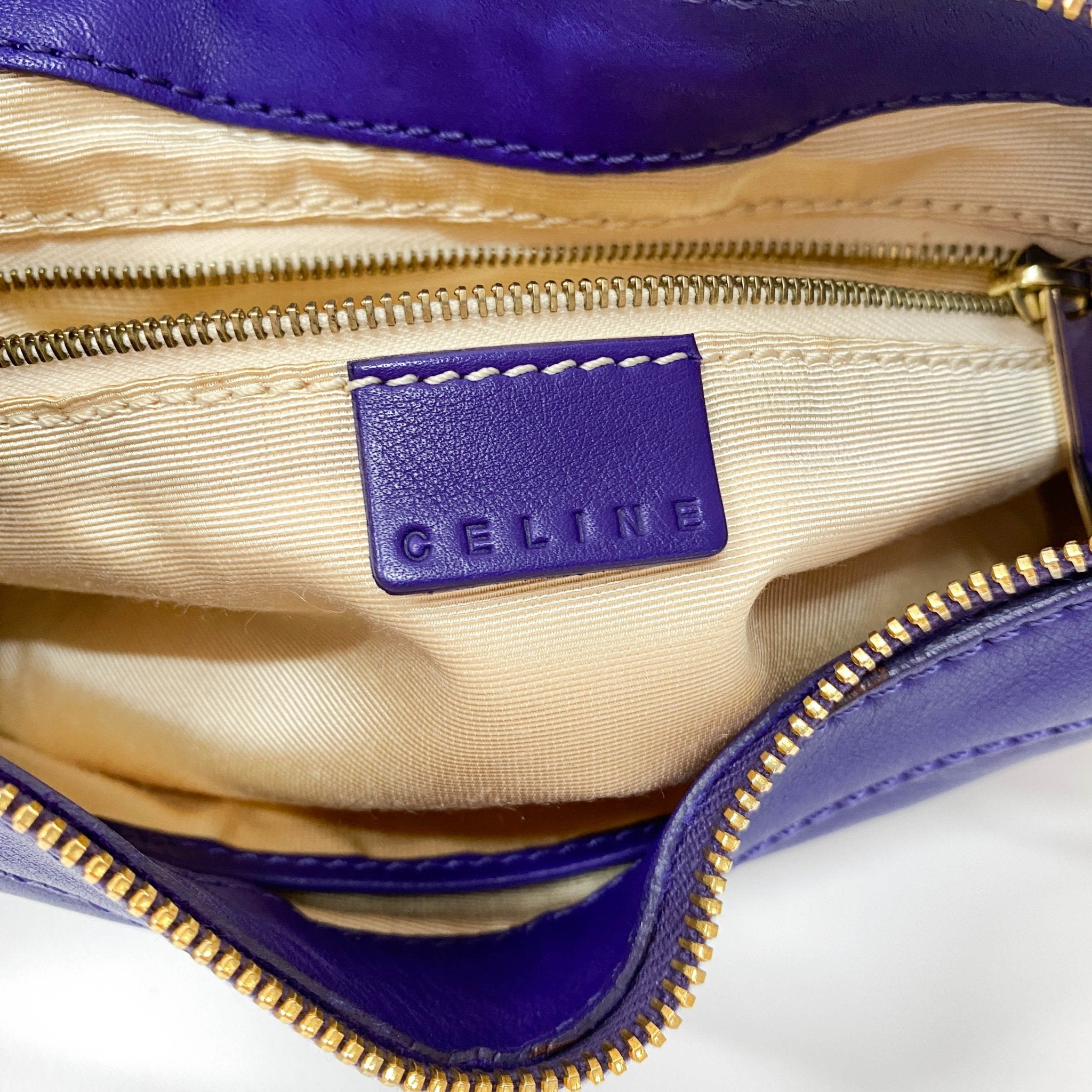 CELINE Purple Leather Triomphe Shoulder Bag, in , Sold by HIVE PRELOVED - Shoulder Bags, ,