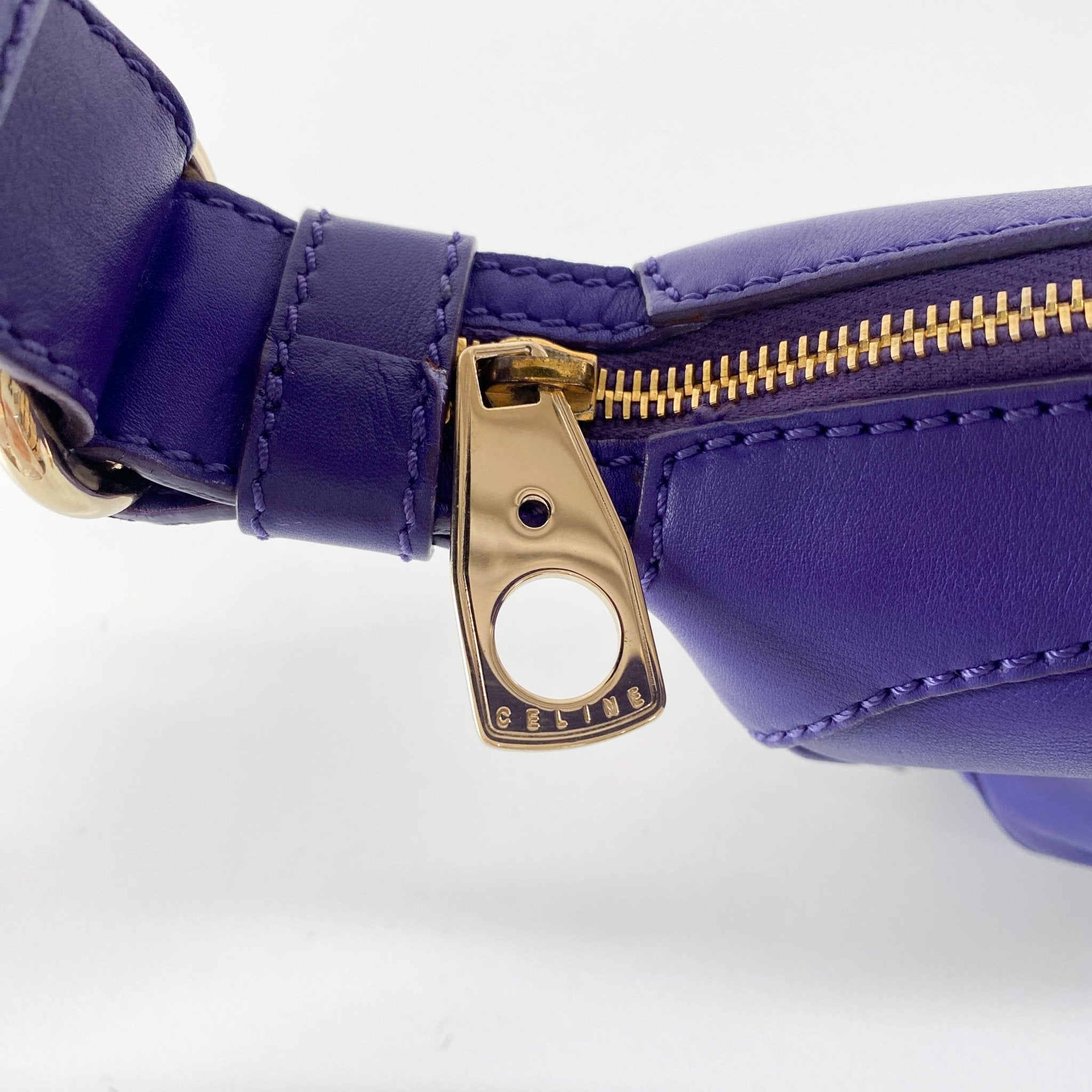 CELINE Purple Leather Triomphe Shoulder Bag, in , Sold by HIVE PRELOVED - Shoulder Bags, ,