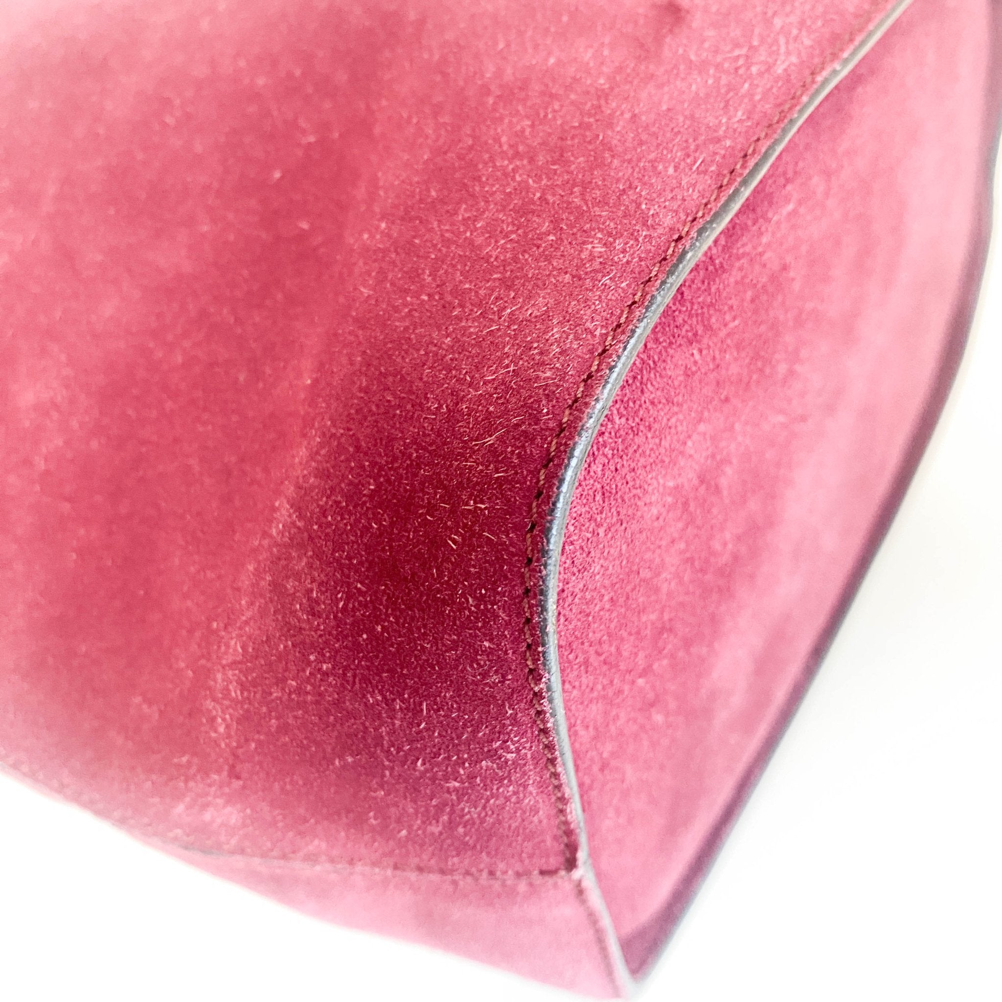 CELINE Purple Suede Gold Circle Hardware Shoulder Bag, in , Sold by HIVE PRELOVED - Shoulder Bags, ,