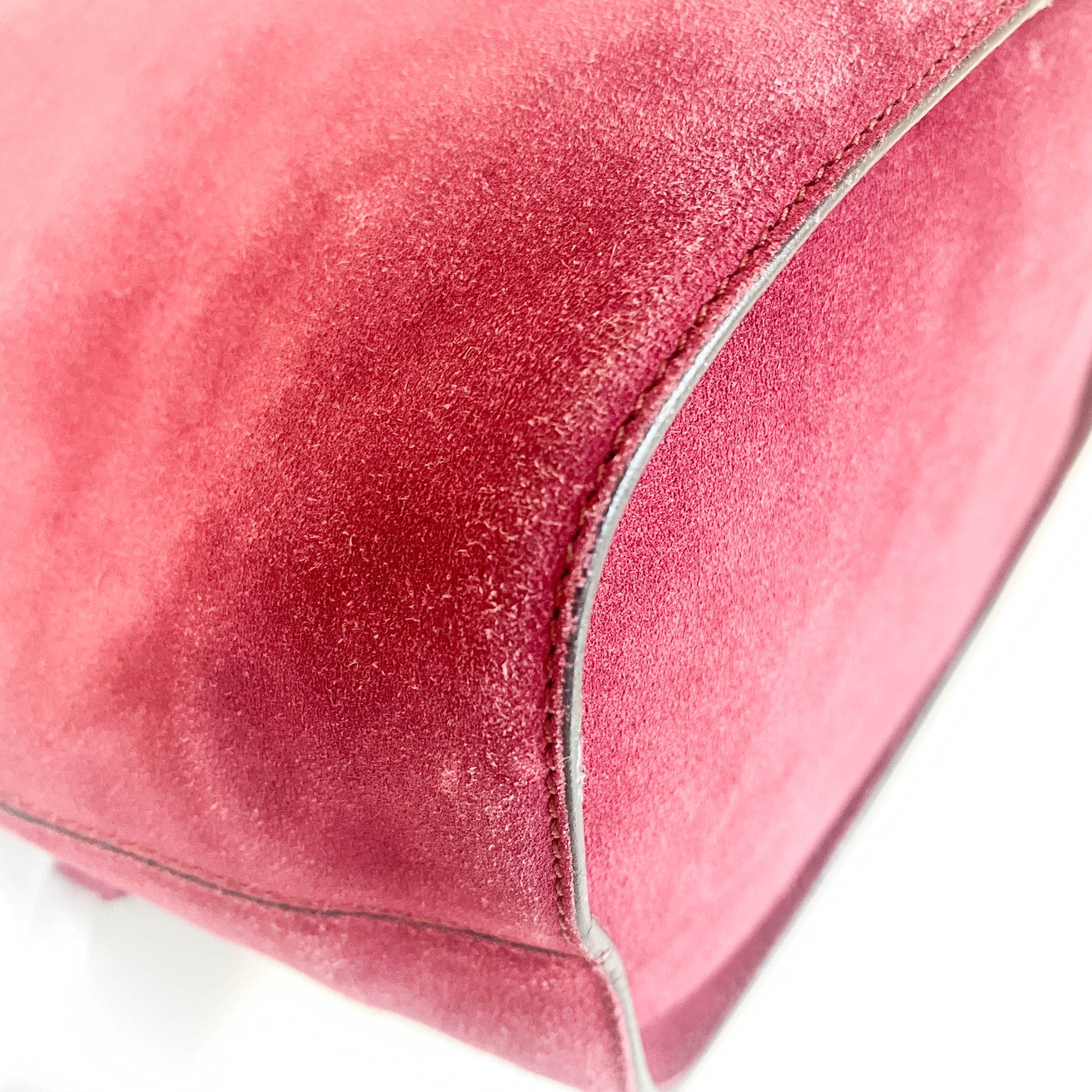 CELINE Purple Suede Gold Circle Hardware Shoulder Bag, in , Sold by HIVE PRELOVED - Shoulder Bags, ,