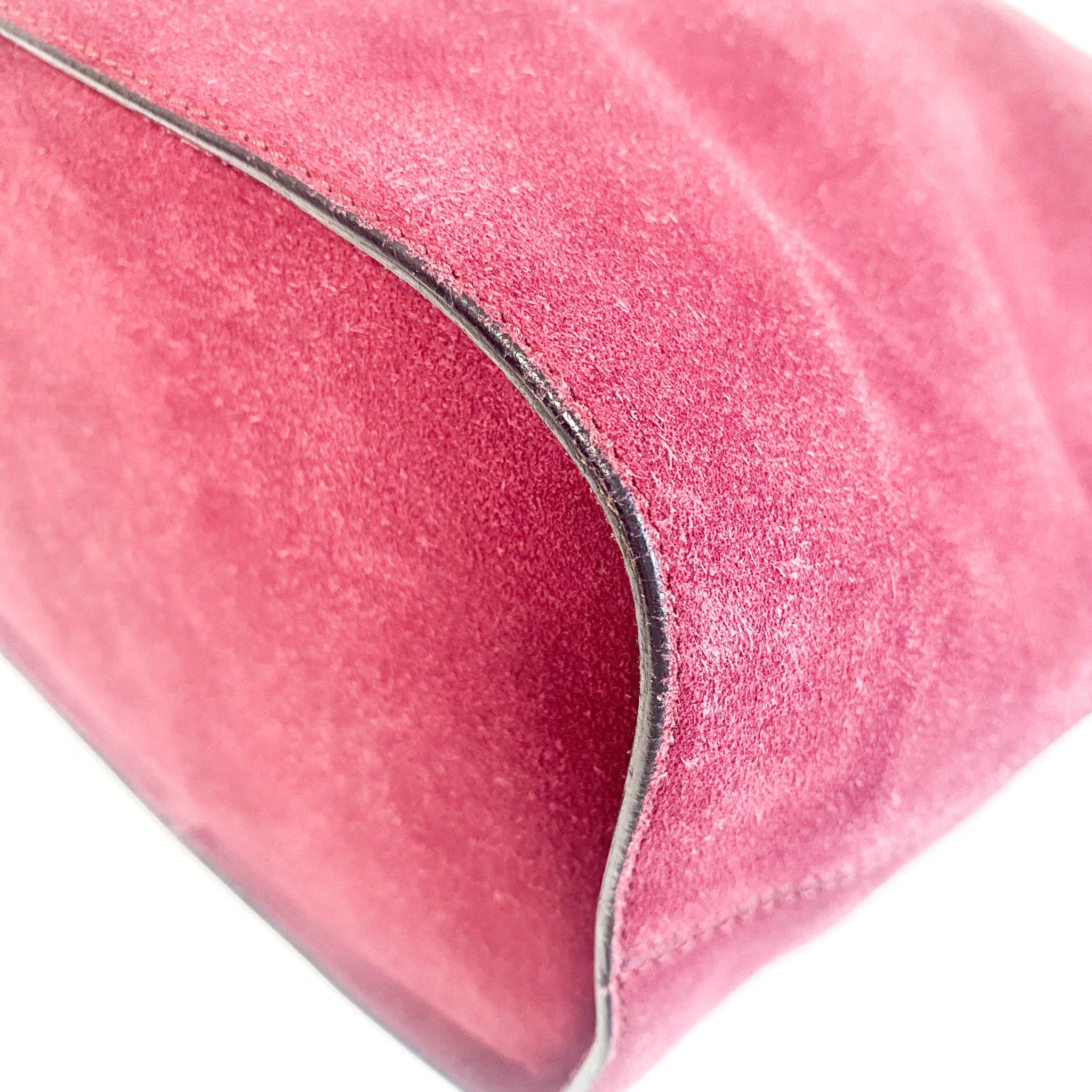 CELINE Purple Suede Gold Circle Hardware Shoulder Bag, in , Sold by HIVE PRELOVED - Shoulder Bags, ,