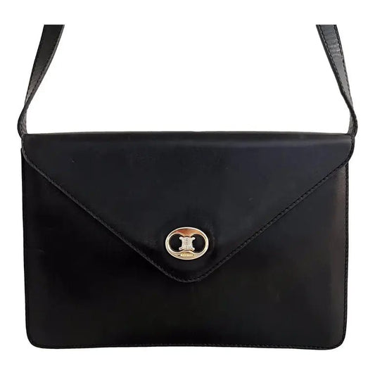 CELINE Triomphe Cloth Handbag, Black in Leather (unspecified), Sold by HIVE PRELOVED - , ,