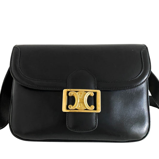 CELINE Triomphe Hardware Leather Shoulder Bag, in , Sold by HIVE PRELOVED - Crossbody bags, ,