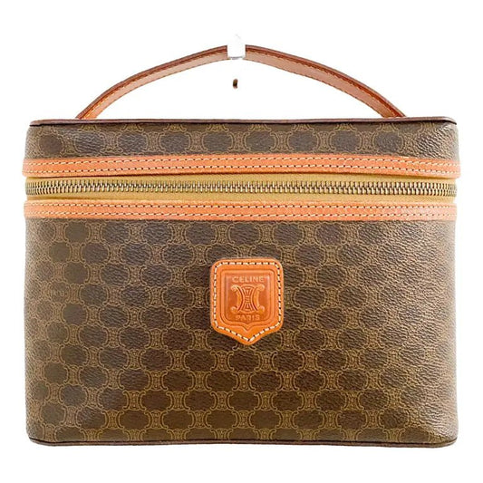 CELINE Triomphe Vintage Cloth Handbag, Brown in Coated Canvas, Sold by HIVE PRELOVED - , ,