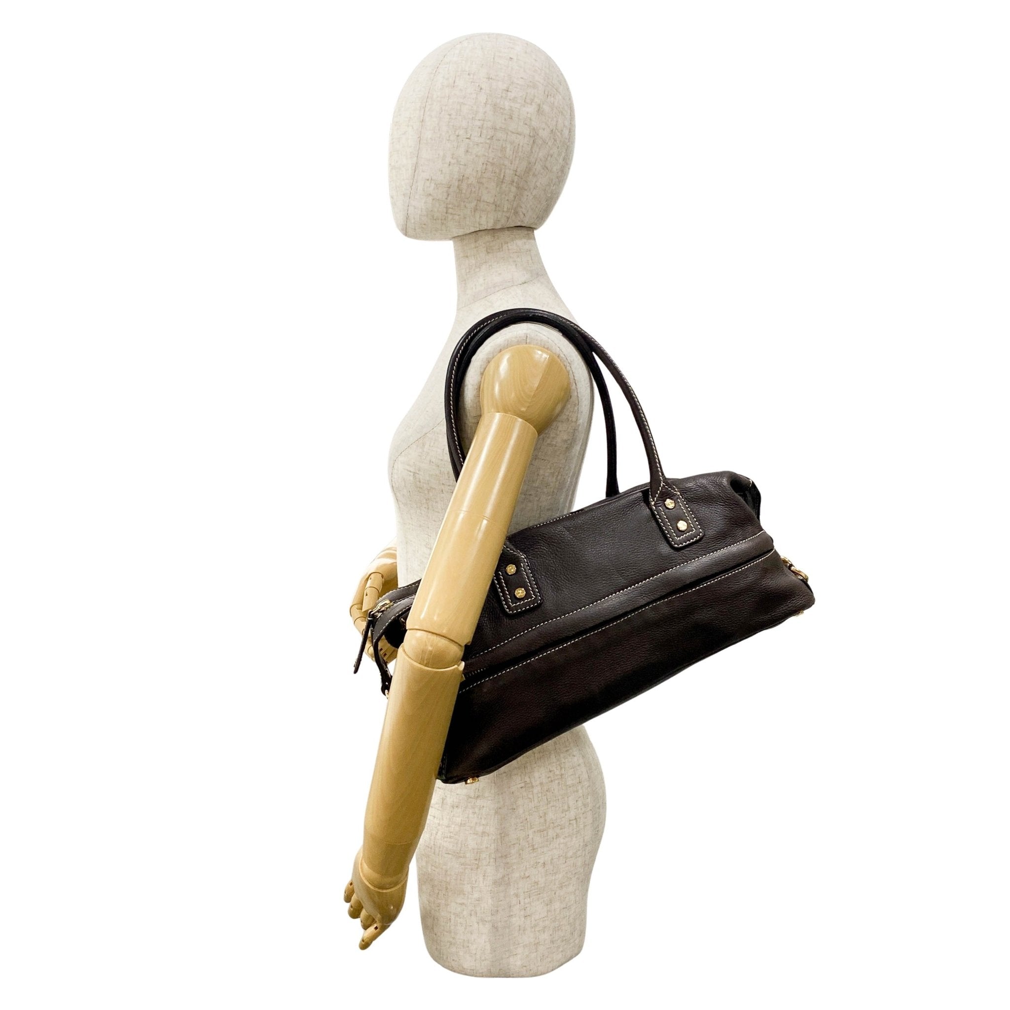 CELINE Vintage Brown Leather Top Handle Bag, in , Sold by HIVE PRELOVED - Shoulder Bags, ,