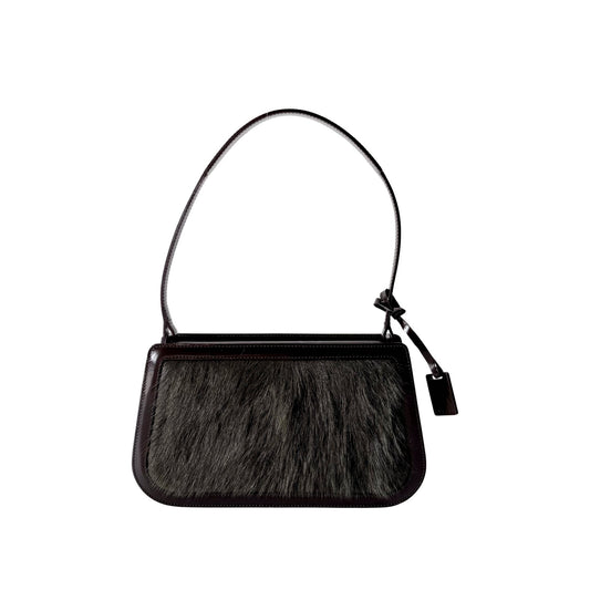 CELINE Vintage Green Fur/Brown Leather Shoulder Bag, in , Sold by HIVE PRELOVED - Shoulder Bags, ,