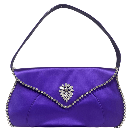 CELINE Vintage Purple Satin Bijoux Embellished Evening Bag, in , Sold by HIVE PRELOVED - Shoulder Bags, ,