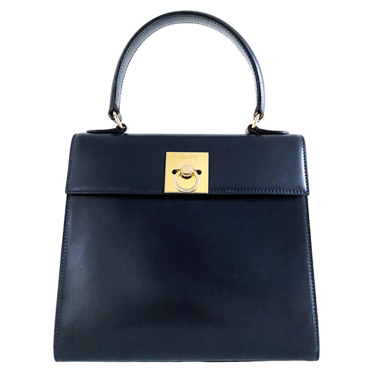 CELINE Vintage Top Handle Leather Handbag, in , Sold by HIVE PRELOVED - Handle Bags, ,