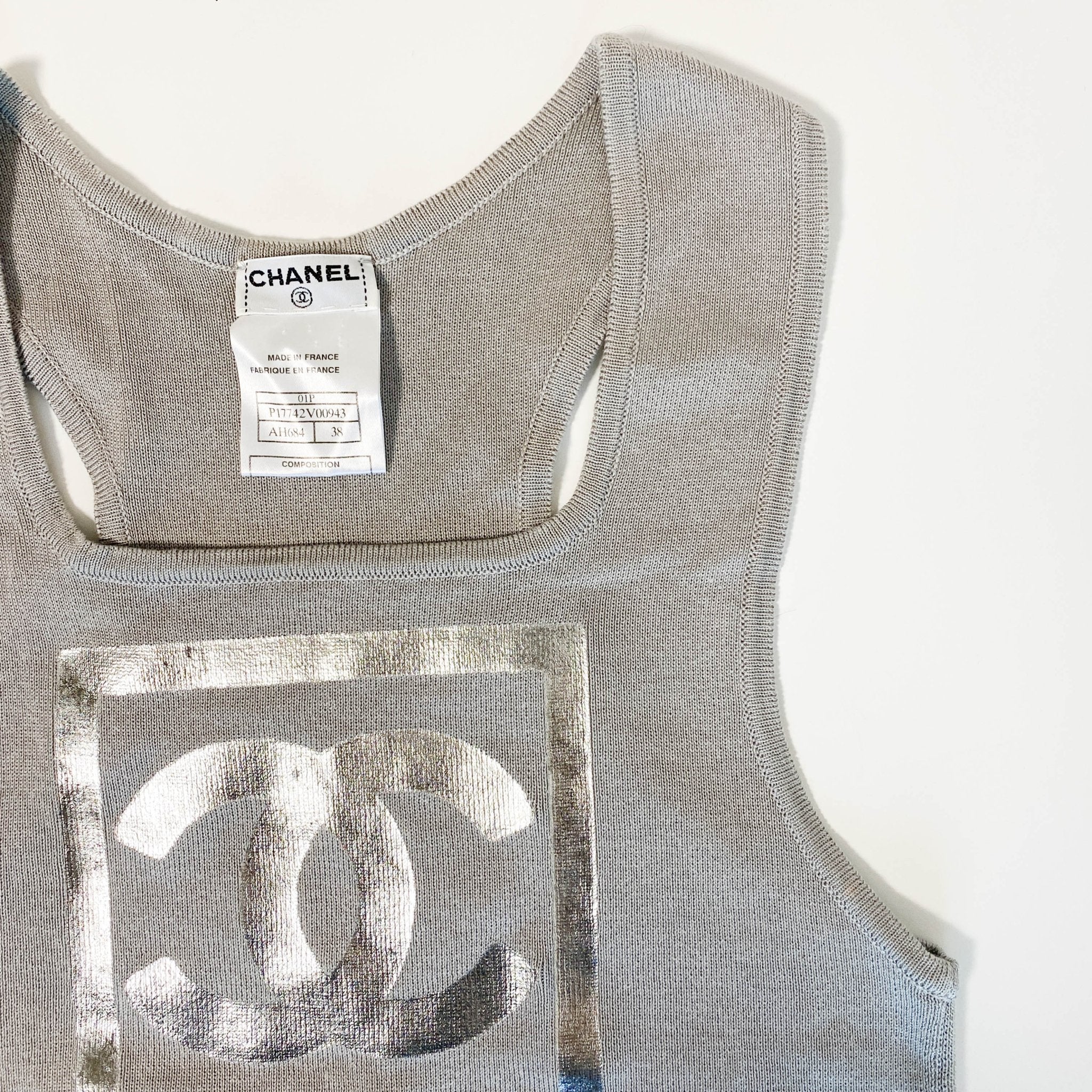 CHANEL 2001 Sport Line Cotton sleeveless top, in , Sold by HIVE PRELOVED - Tops, ,