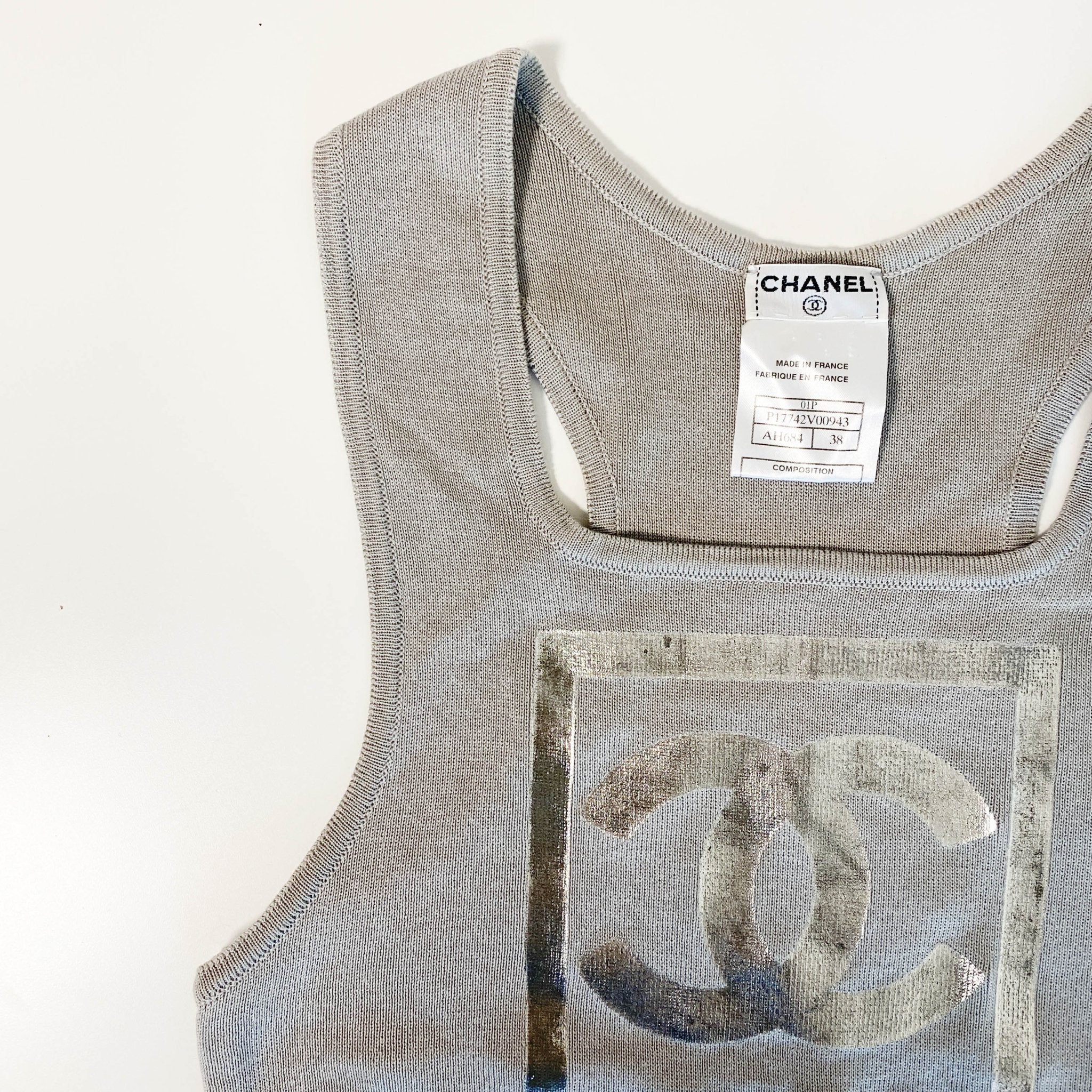CHANEL 2001 Sport Line Cotton sleeveless top, in , Sold by HIVE PRELOVED - Tops, ,