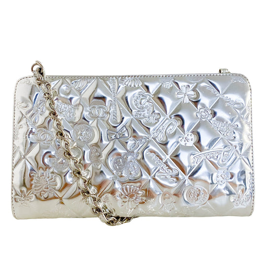 CHANEL 2008 - 9 Cruise Collection Symbol Charm Silver Chain Handbag, in , Sold by HIVE PRELOVED - Items on Sale, ,