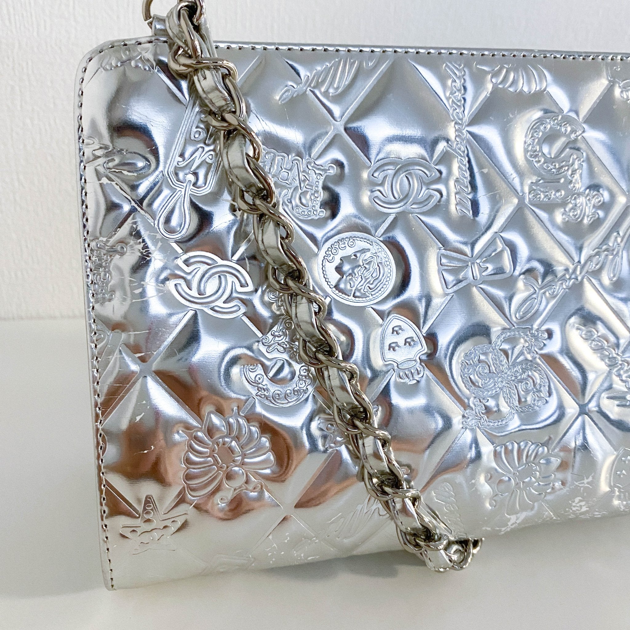 CHANEL 2008 - 9 Cruise Collection Symbol Charm Silver Chain Handbag, in , Sold by HIVE PRELOVED - Items on Sale, ,