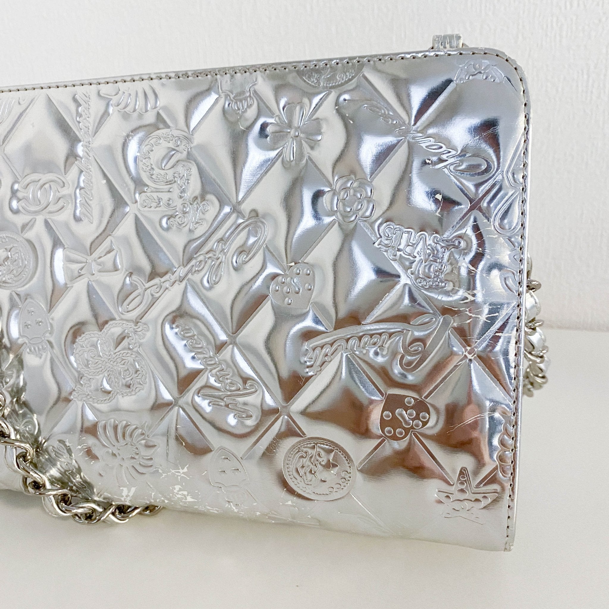 CHANEL 2008 - 9 Cruise Collection Symbol Charm Silver Chain Handbag, in , Sold by HIVE PRELOVED - Items on Sale, ,