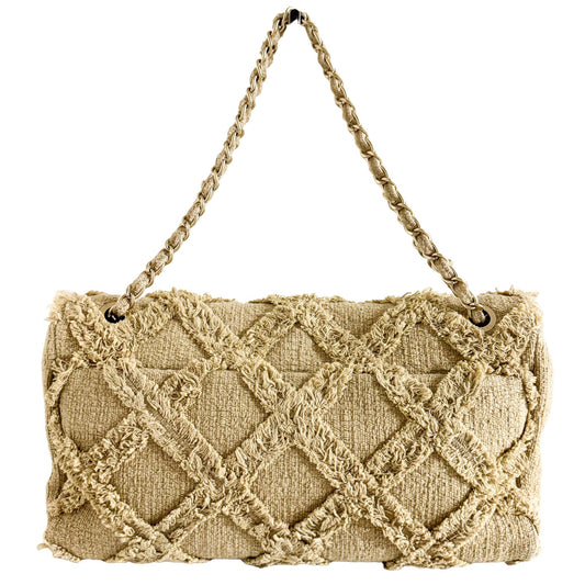 CHANEL 2009 Large Crochet Flap Shoulder Bag, in , Sold by HIVE PRELOVED - Shoulder Bags, ,