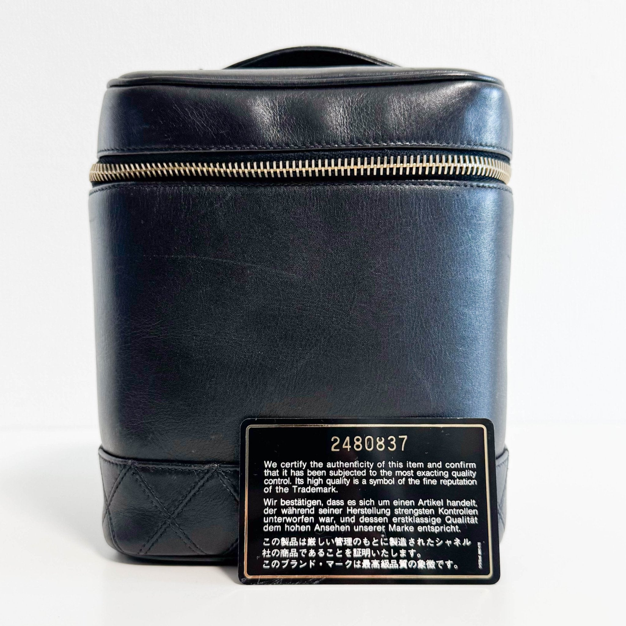 CHANEL Bicolore Vanity Cosmetic Case Black, in , Sold by HIVE PRELOVED - Handle Bags, ,