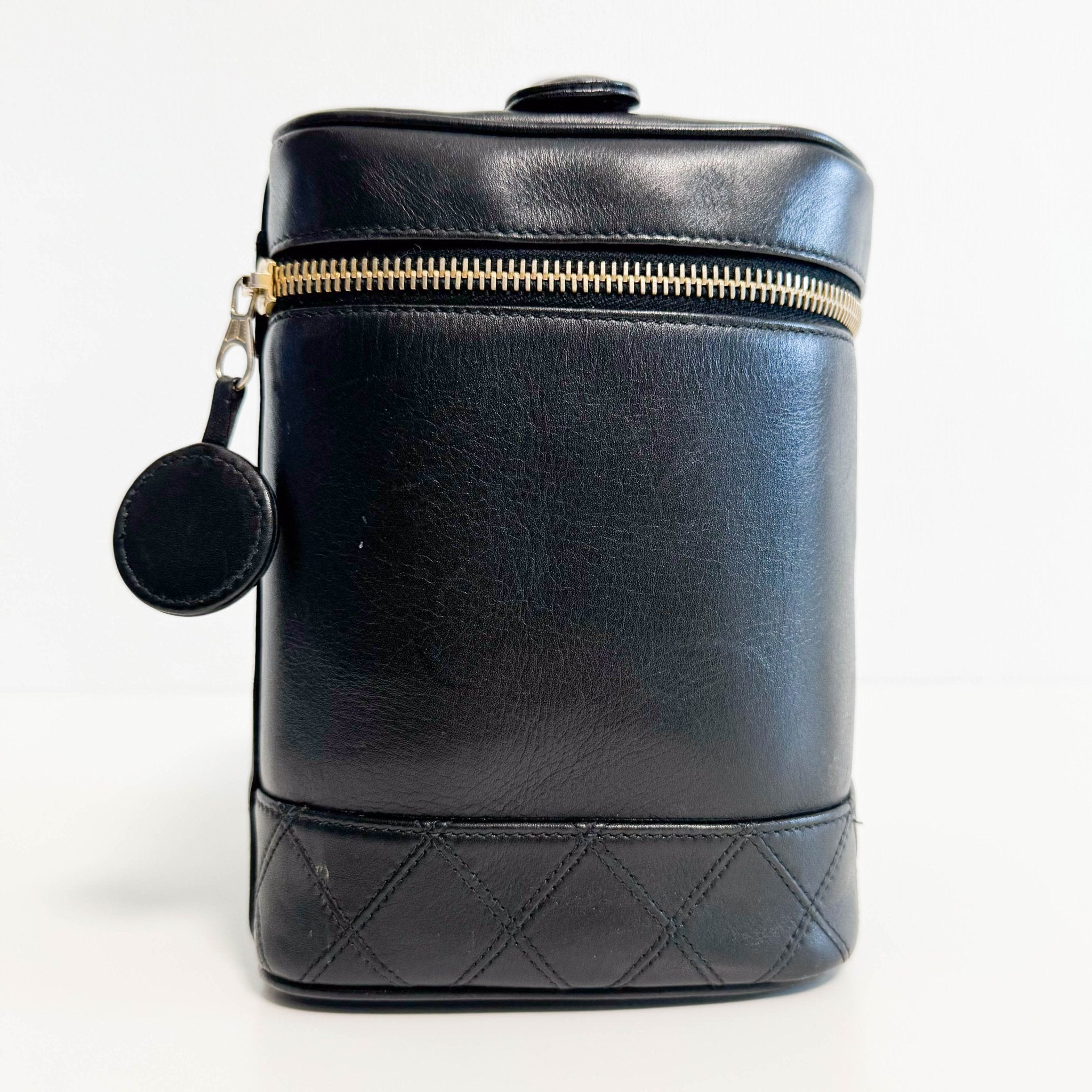 CHANEL Bicolore Vanity Cosmetic Case Black, in , Sold by HIVE PRELOVED - Handle Bags, ,