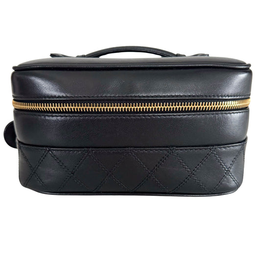 CHANEL Bicolore Vanity Cosmetic Case Black, in , Sold by HIVE PRELOVED - Handle Bags, ,