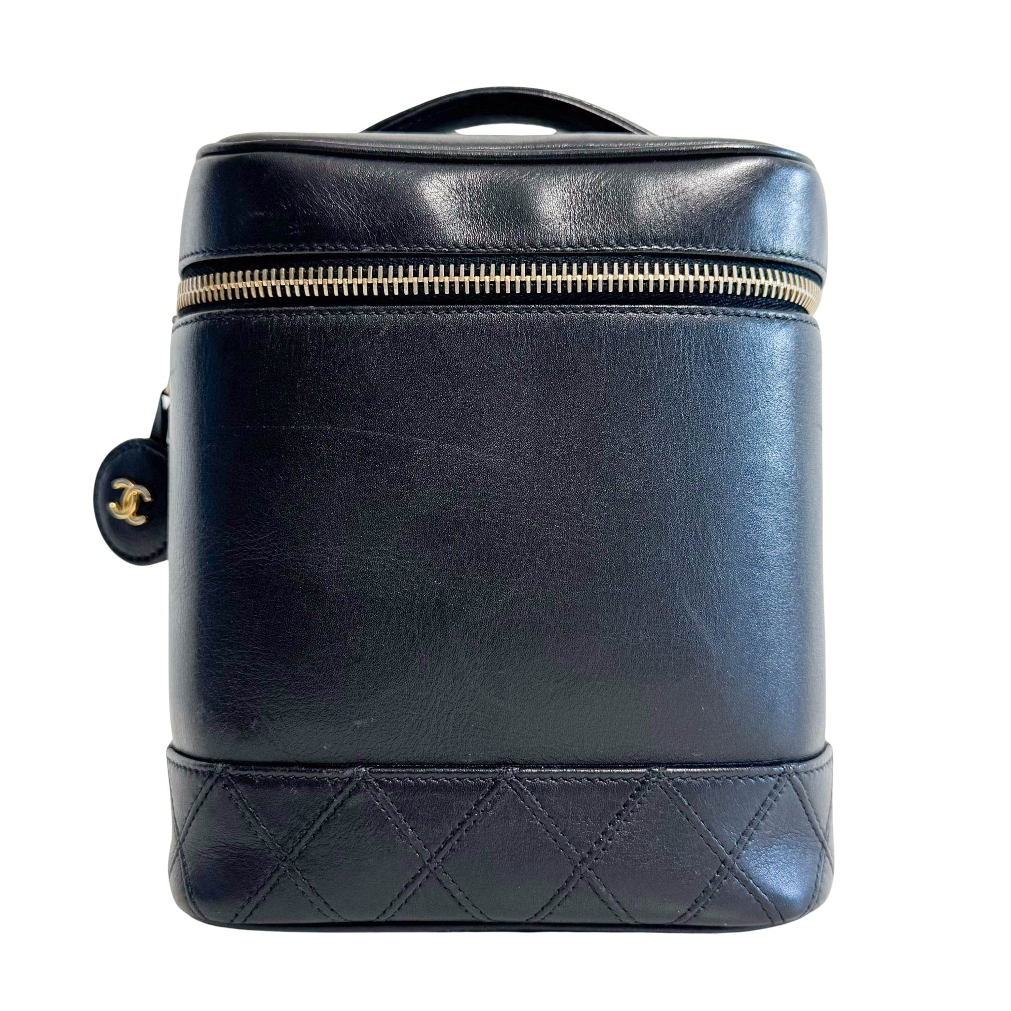 CHANEL Bicolore Vanity Cosmetic Case Black, in , Sold by HIVE PRELOVED - Handle Bags, ,