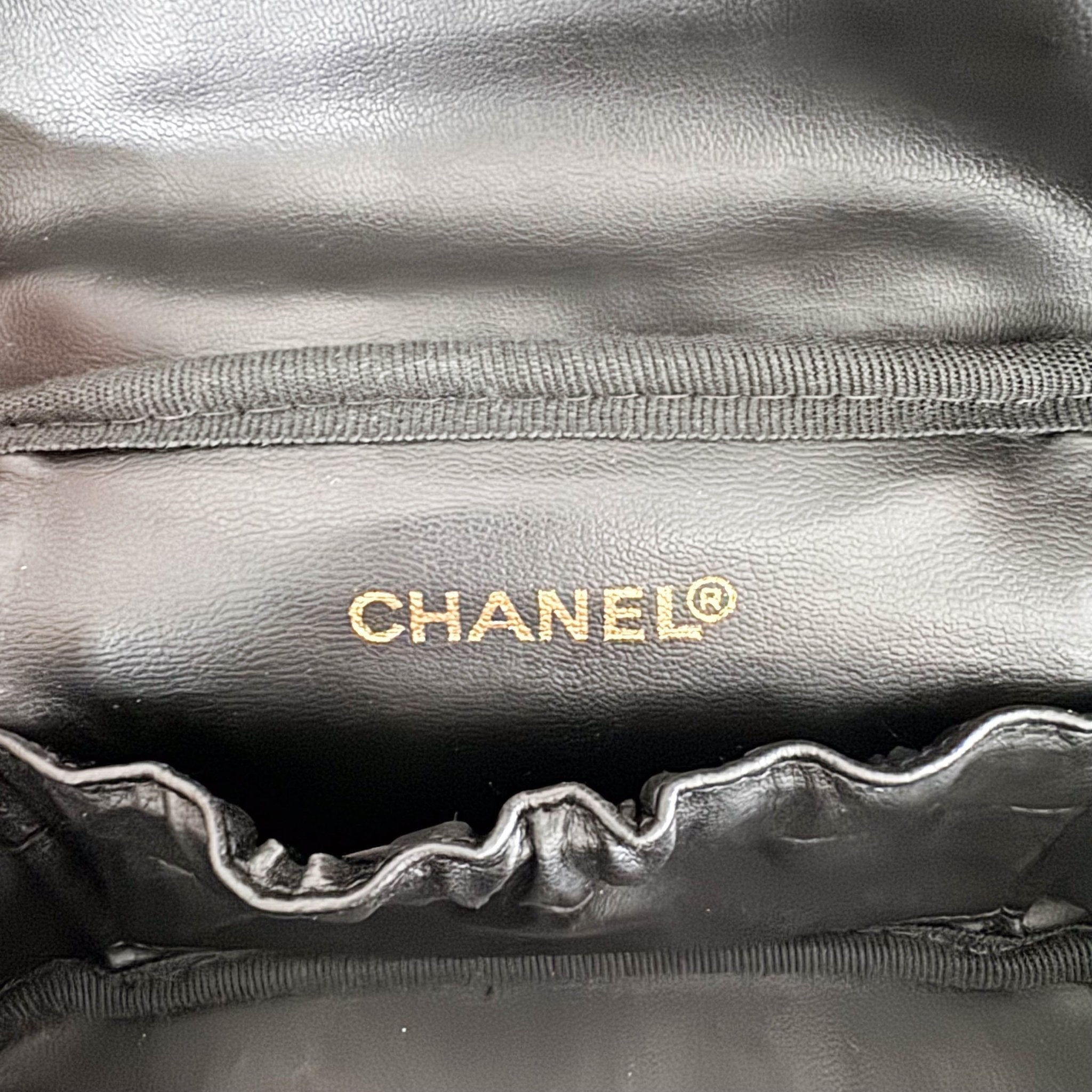 CHANEL Bicolore Vanity Cosmetic Case Black, in , Sold by HIVE PRELOVED - Handle Bags, ,