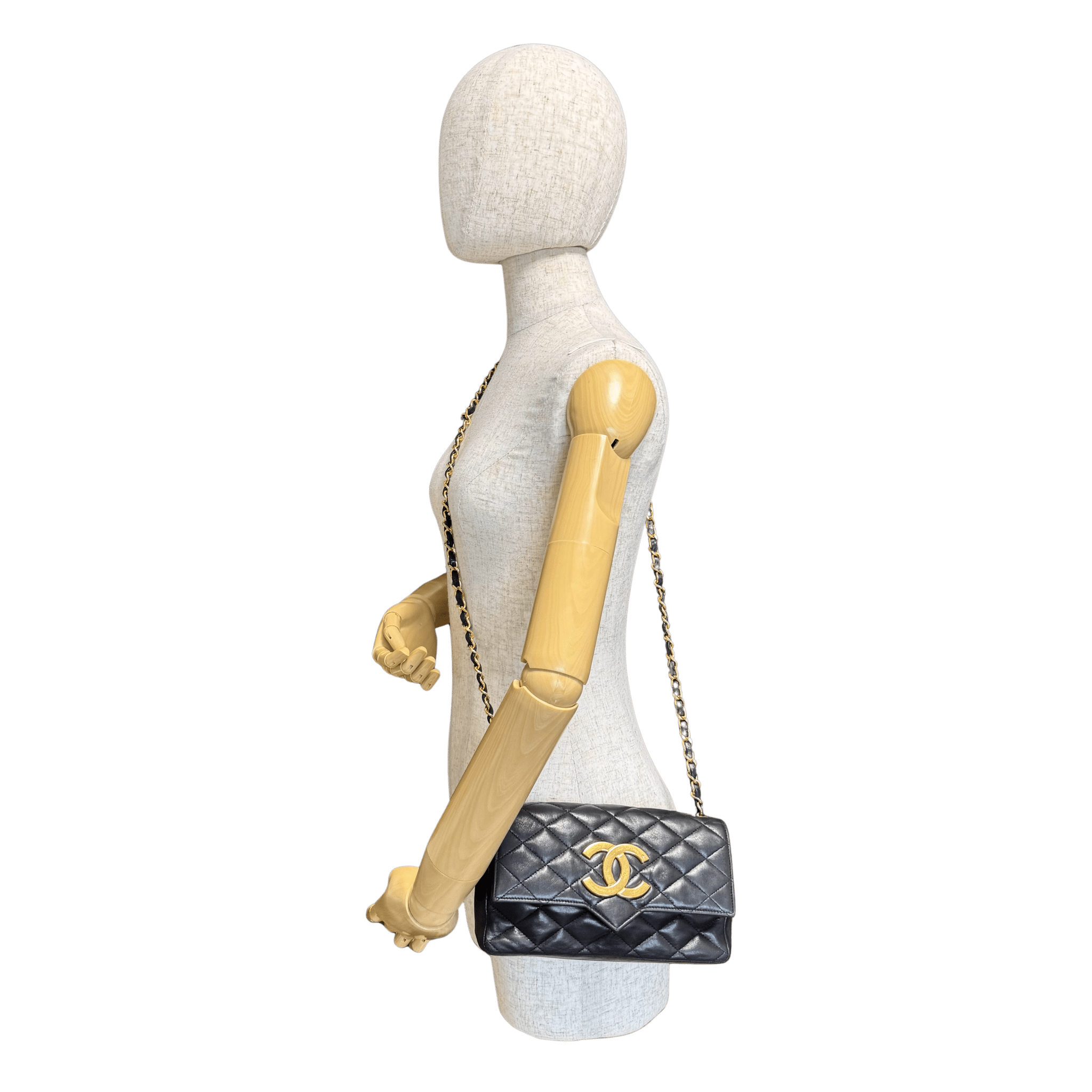 CHANEL Black Lambskin Leather Chain Crossbody Bag, in , Sold by HIVE PRELOVED - Crossbody bags, ,