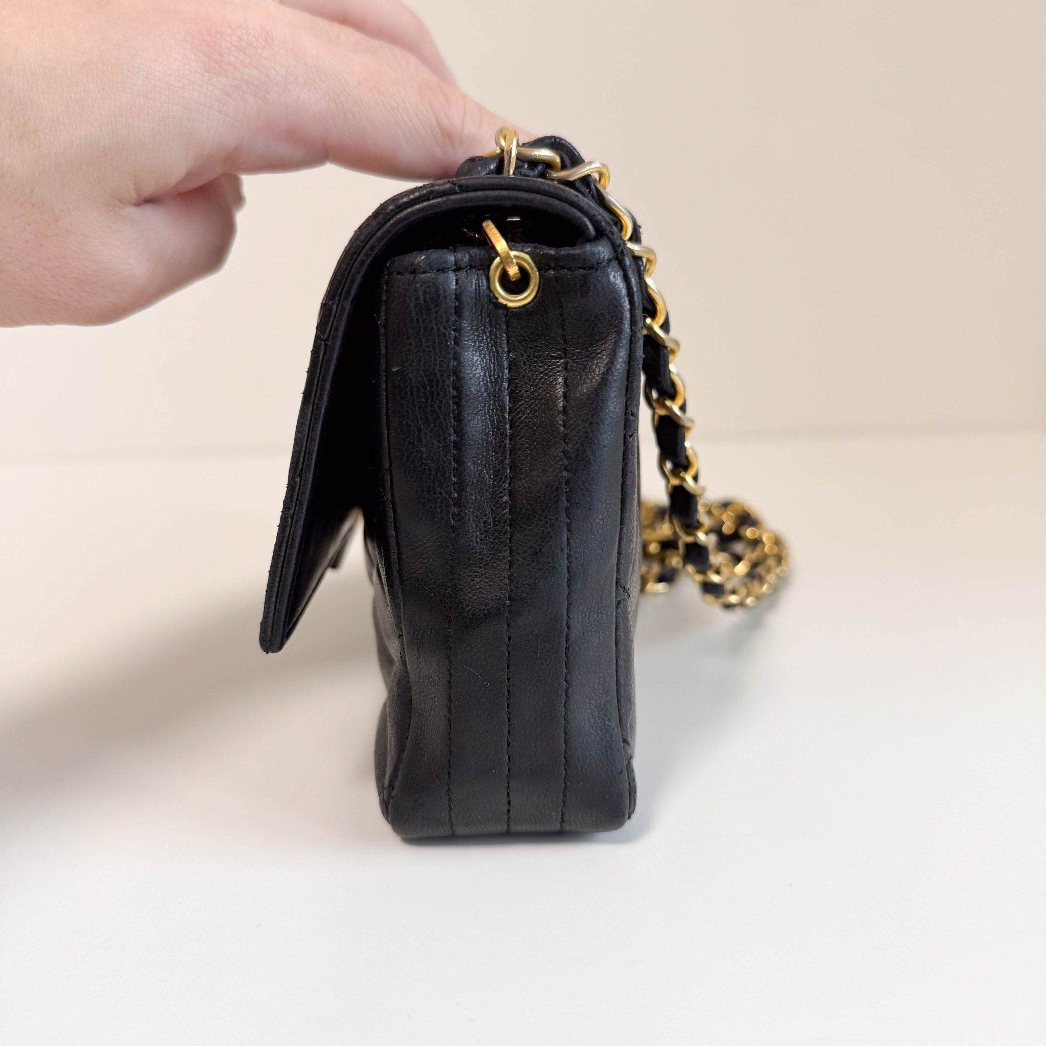 CHANEL Black Lambskin Leather Chain Crossbody Bag, in , Sold by HIVE PRELOVED - Crossbody bags, ,