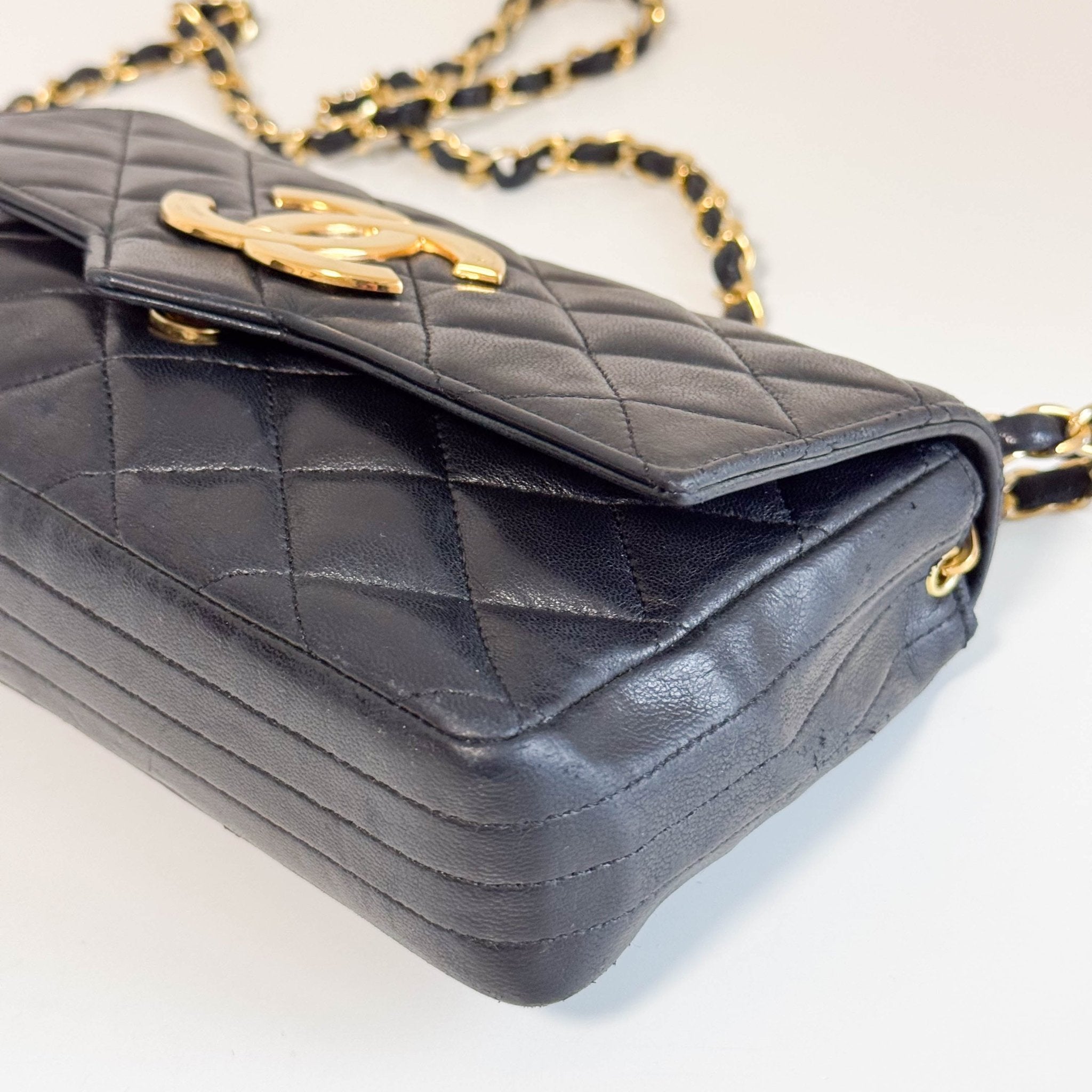 CHANEL Black Lambskin Leather Chain Crossbody Bag, in , Sold by HIVE PRELOVED - Crossbody bags, ,